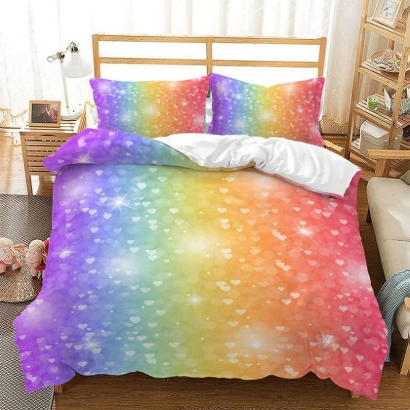 Parure de lit 240 x 260 cm en microfibre avec 2 taies d'oreiller