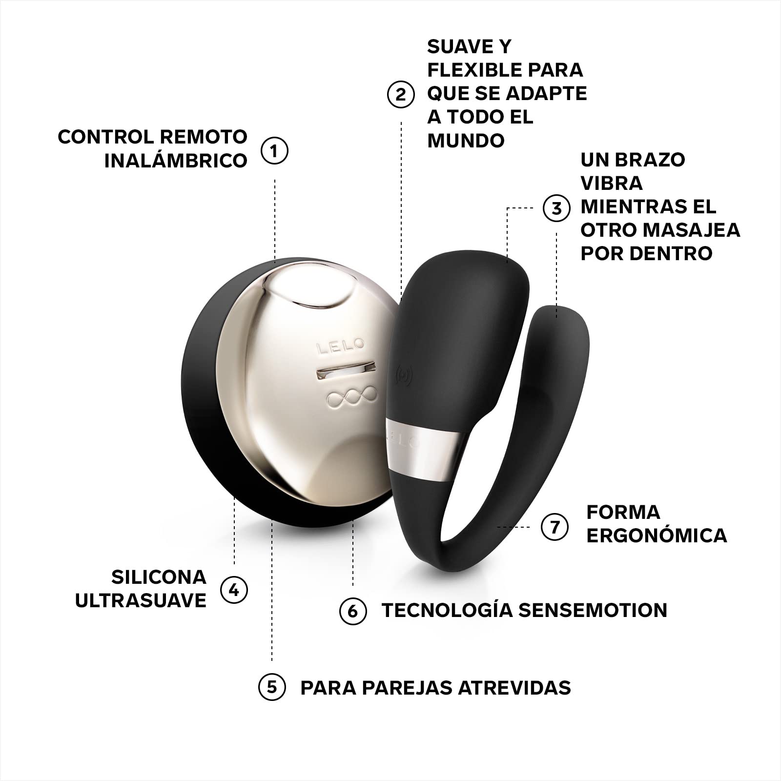 LELO TIANI 3, Vibrador Sumergible con Control Remoto. Uno de Los Mejores Juguetes Sexuales de Parejas de la Lujosa Marca de Juguetes Eróticos, Black