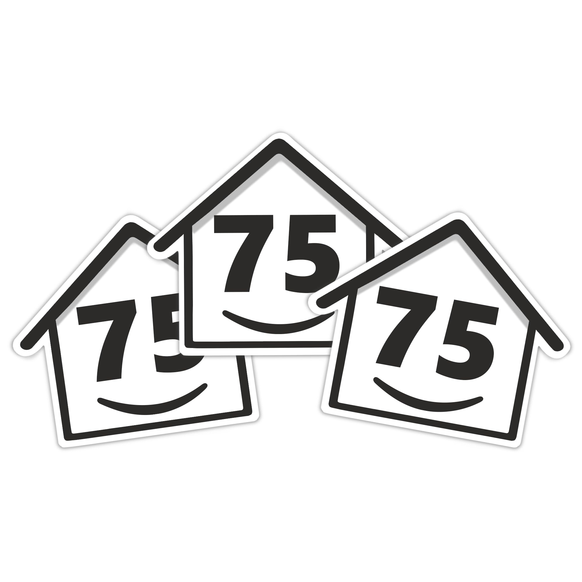 3 x Bin Numbers for Wheelie Bins, 1-99, 15cm ‘Happy House’ Design Dustbin Stickers, Easy Application Stick On Number Stickers - Weatherproof Self Adhesive Vinyl, Black (21) — view 93