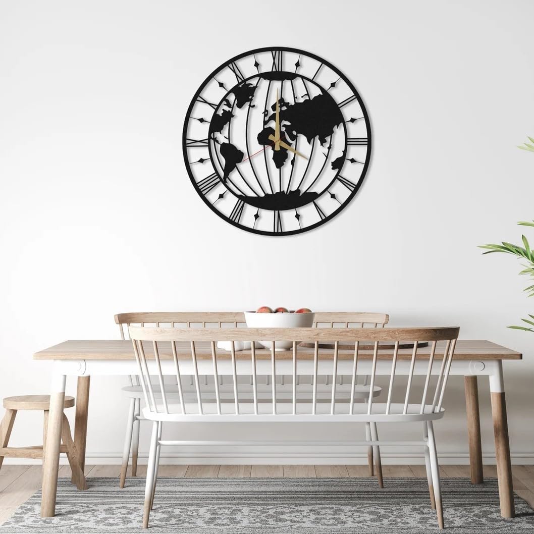 Morden Metal Wall Clock for Living Room, Bedroom, Office, Kitchen, Stylish Wall Clock for Home and Hall, Designer Big Size Modern (Style-7, 40 CM)