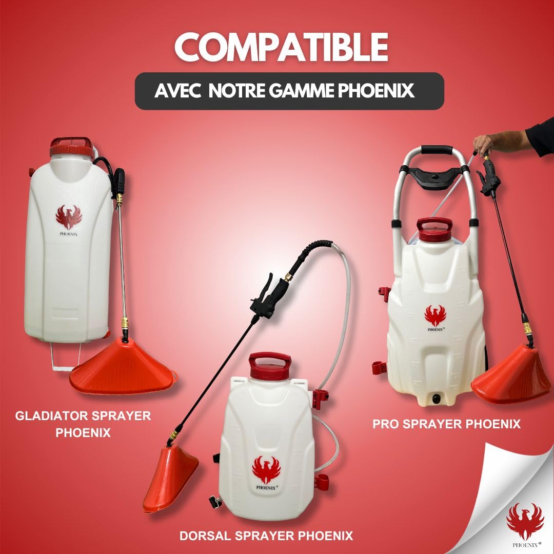 PHOENIX - Campana di diserbo - Accessorio spruzzatore compatibile Pro Sprayer - Campana antideriva per irrorazione localizzata di erbicida, Protezione efficace delle piante circostanti