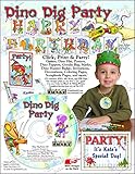 ScrapSMART - Dino Dig Party Kit - JPEG, PDF, and Microsoft Word Files (CDDDP166)