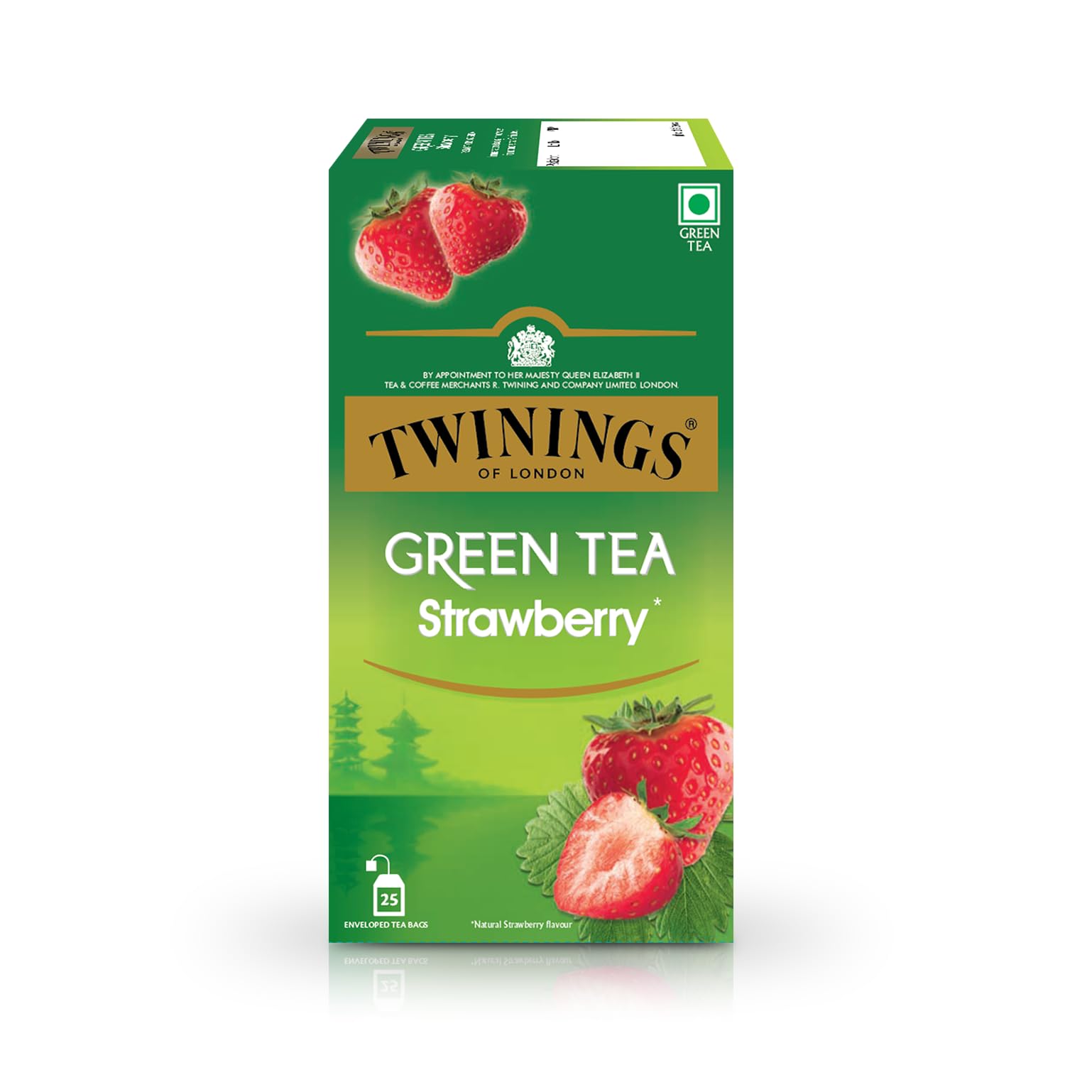Twinings Green Tea Strawberry, 25 Teabags, Green Tea, Sweet Subtle Flavour of Strawberry