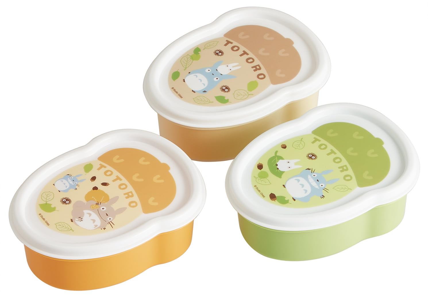Skater Totoro Garden Die Cut Seal Container Set of 3 Bento Box Japan