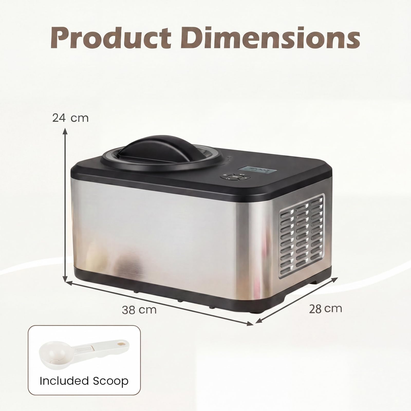 GIANTEX Gelatiera Professionale 1,5 L con Compressore e Timer