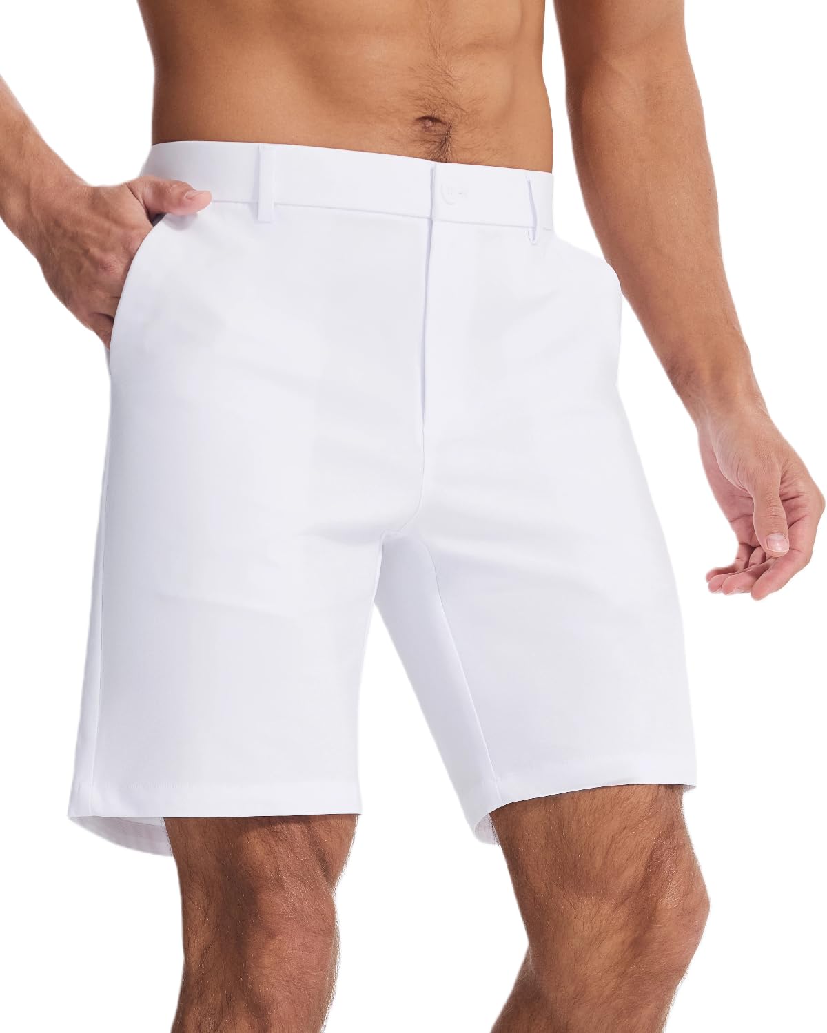 Mens Classic Fit 7 9 11 Inch Golf Shorts Lightweight Long Stretch Hiking Short with 4 Pockets for