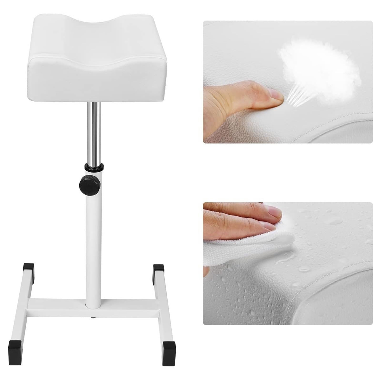 Poggiapiedi Pedicure Manicure Pedicure manicure poggiapiedi gamba sedia for bellezza delle unghie pedicure ascensore supporto strumento(White)