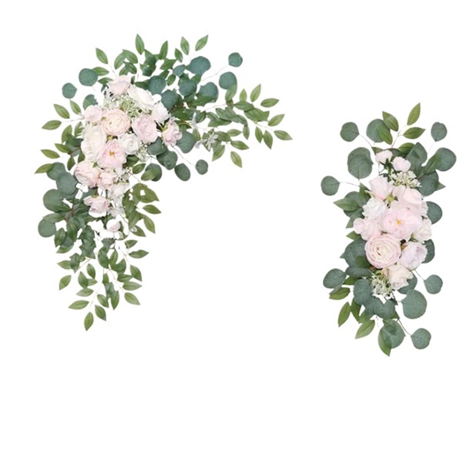 Zymjzbetic Artificial Wedding Arch Flowers Kit 2pcs Artificial Wedding Arch Flowers Rose Party Garland Ceremony Flower Backdrop Decoration Fake(K)