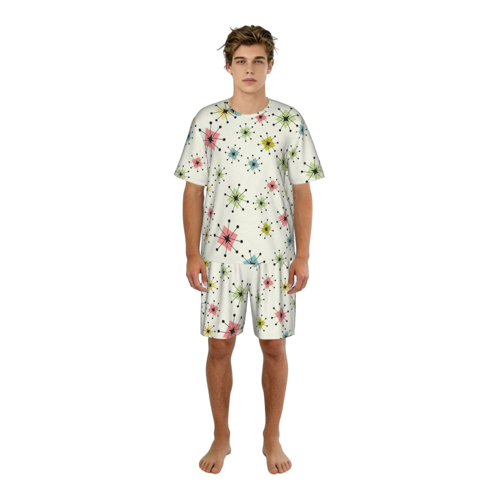 Ropa de dormir Atomic Stars conjunto de pijama masculino de tacto ultra suave 8