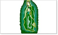 Vista 5 de CafePress Calcomanía rectangular para parachoques de Nuestra Señora de Guadalupe