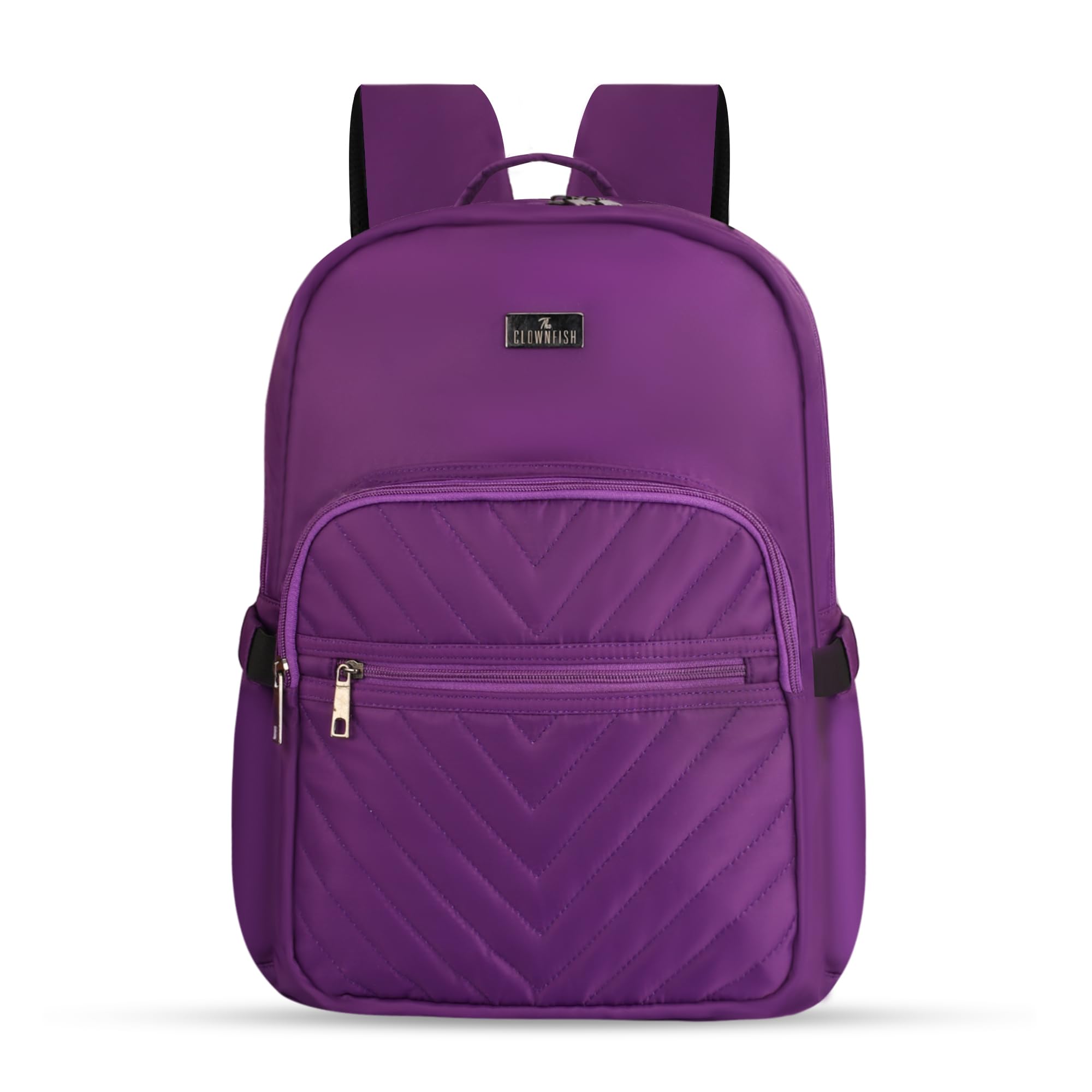 THE CLOWNFISH Women's Laptop Backpack for Office, College, Travel | Polyester Material | Fits 15.6 Inch Laptop | Ethereal Collection - Black colour