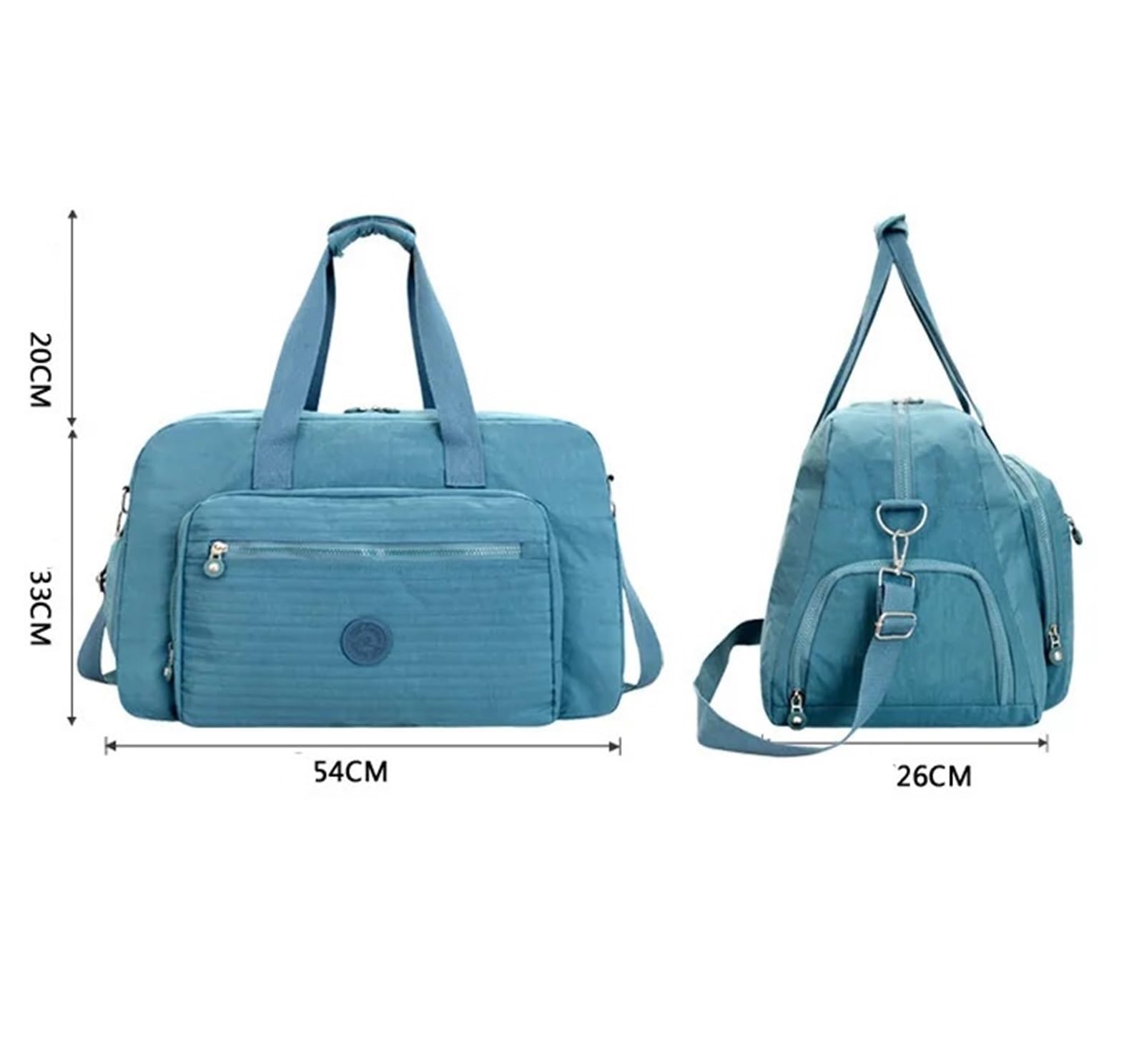 Sporttasche Fitness Gym Bag Outdoor Travel with Shoes Pocket Handbag Daily Training Yoga Multi-Functional Casual Trip Crossbody Bag(Lake Blue)