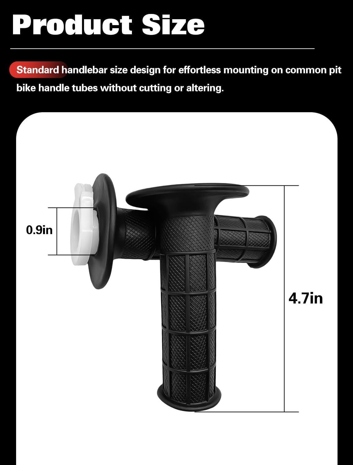 Auto-Moto Handle Bar Throttle Grips Grip +Throttle Cable + Throttle Housing Clamp for 50cc 79cc 125cc 250cc Dirt Bike Quad ATV Pit Compatible with Coleman CT200U CT200U-EX BT200X Trail 200 Mini Bike