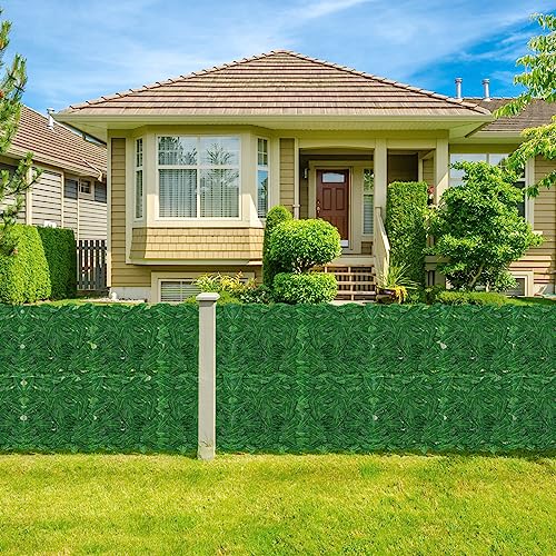 GOTGELIF Evergreen Leaf Artificial Decorative Fence, 1Mx4M Ivy Fence Screen, Privacy Screening Roll Wall Landscaping, Hedges Panels Decor, Garden, Balcony Backyard (GTF-0714) - Image 7
