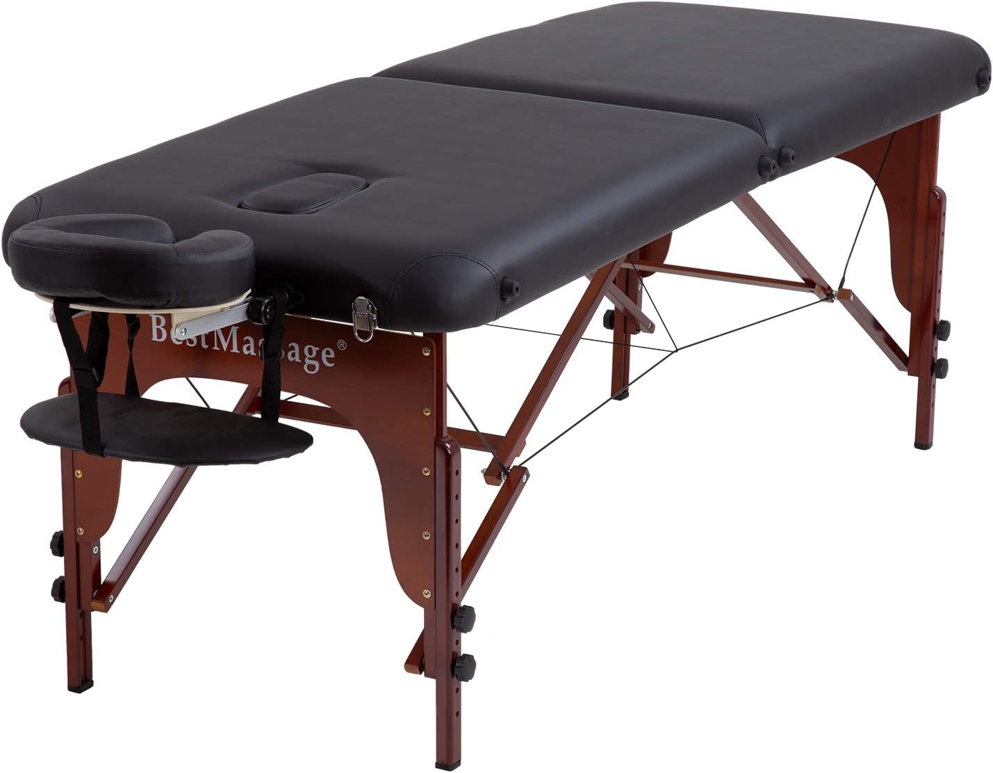 Massage Bed Portable Massage Table 2 Fold Lash Bed Height Adjustable PU Leather with Oxford Bag for Spa Salon