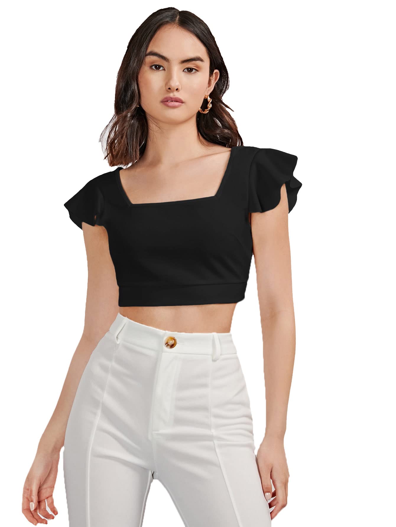 AahwanWomen's Slim Fit Crop Top
