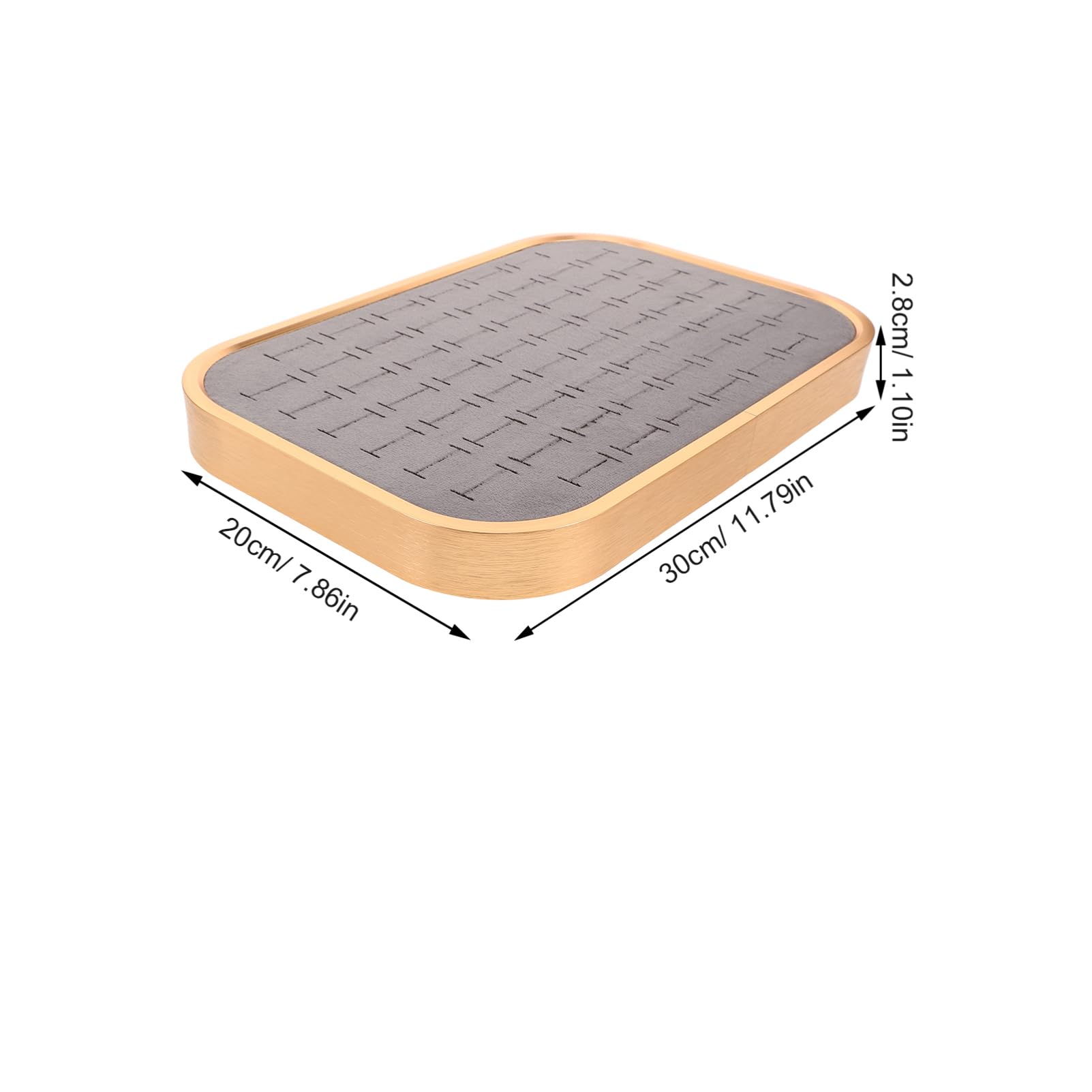 UKCOCO Bandeja de Terciopelo para Guardar Joyas Compartimentos Organizador Rectangular para Exhibir Anillos Aretes y Collares Bandeja para Exhibir Anillos para Mujeres