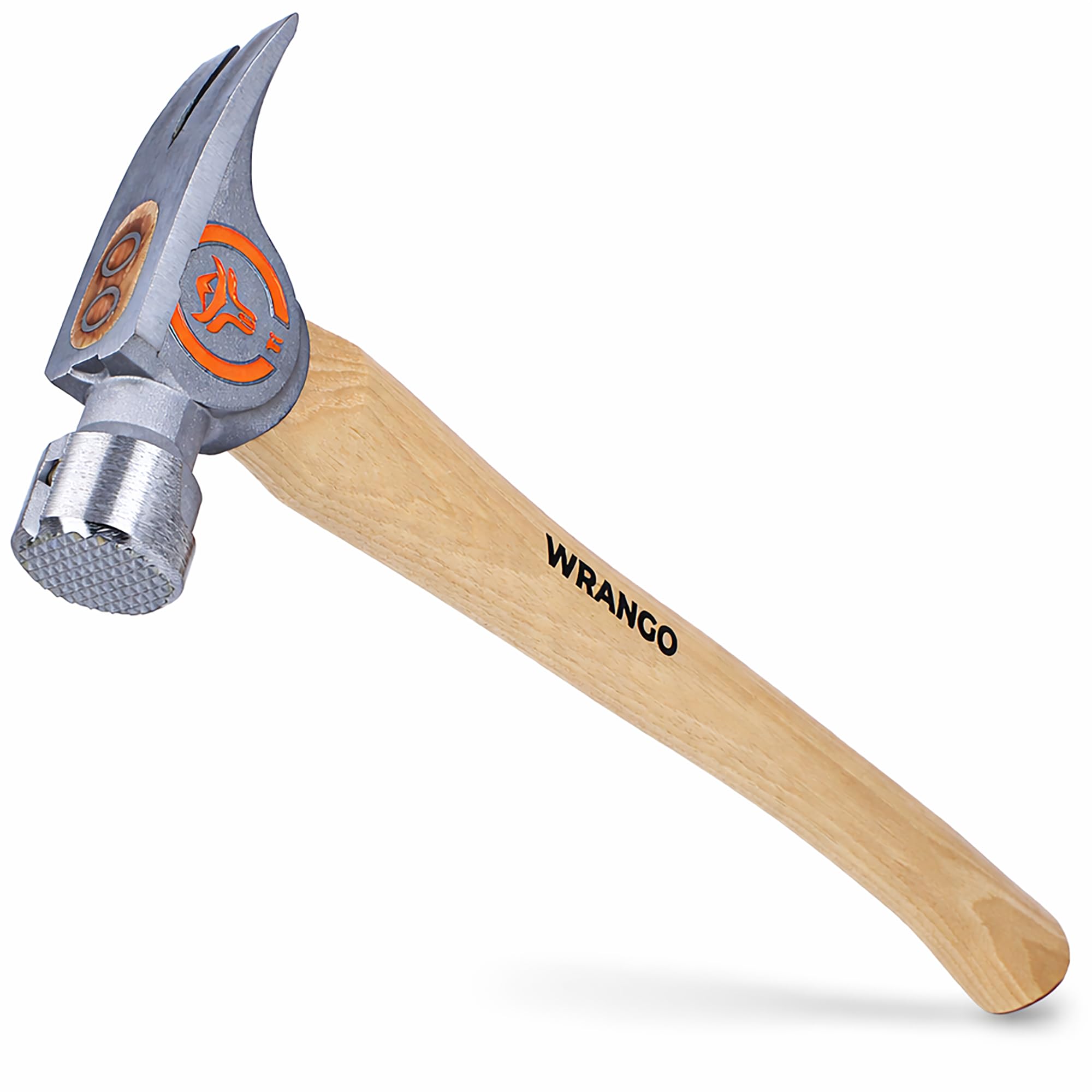14oz Titanium Framing Hammer - Lightens Your Toolbelt - 45% Lighter Than Steel - 17" Hickory Handle - Milled Face - Lifetime Warranty - 5% Donated To Help Farmers