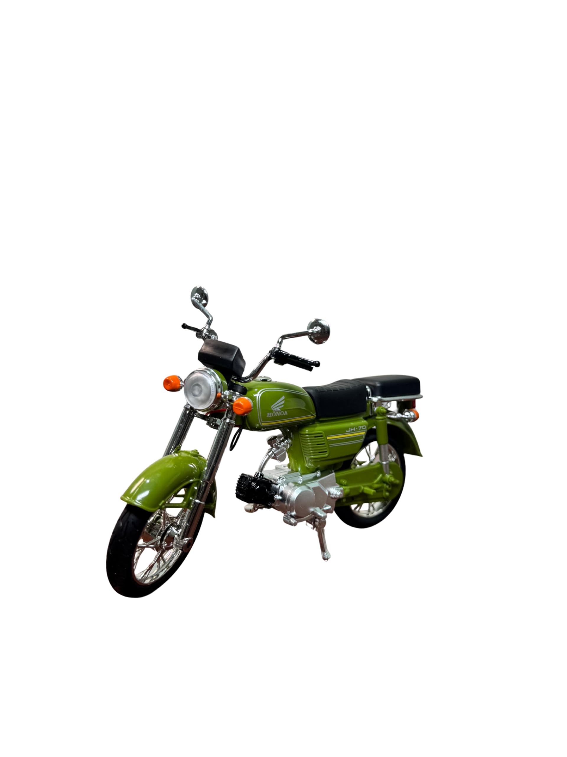1:18 Scale Classic Honoa JH70 Die-Cast Motorcycle Model Toy – Realistic Design, Pull-Back Action Bike Replica for Kids & Collectors (17 cm Length) (Green)-image-46