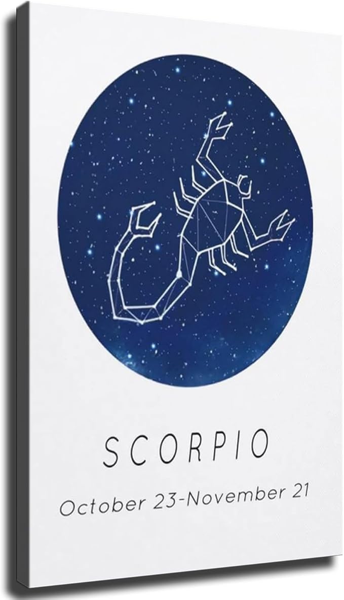 Zodiac Sign Aesthetic -Scorpio Canvas HD printing poster creative room aesthetics be the perfect wall art decoration for home office gym bar (08x12inch-Unframed)