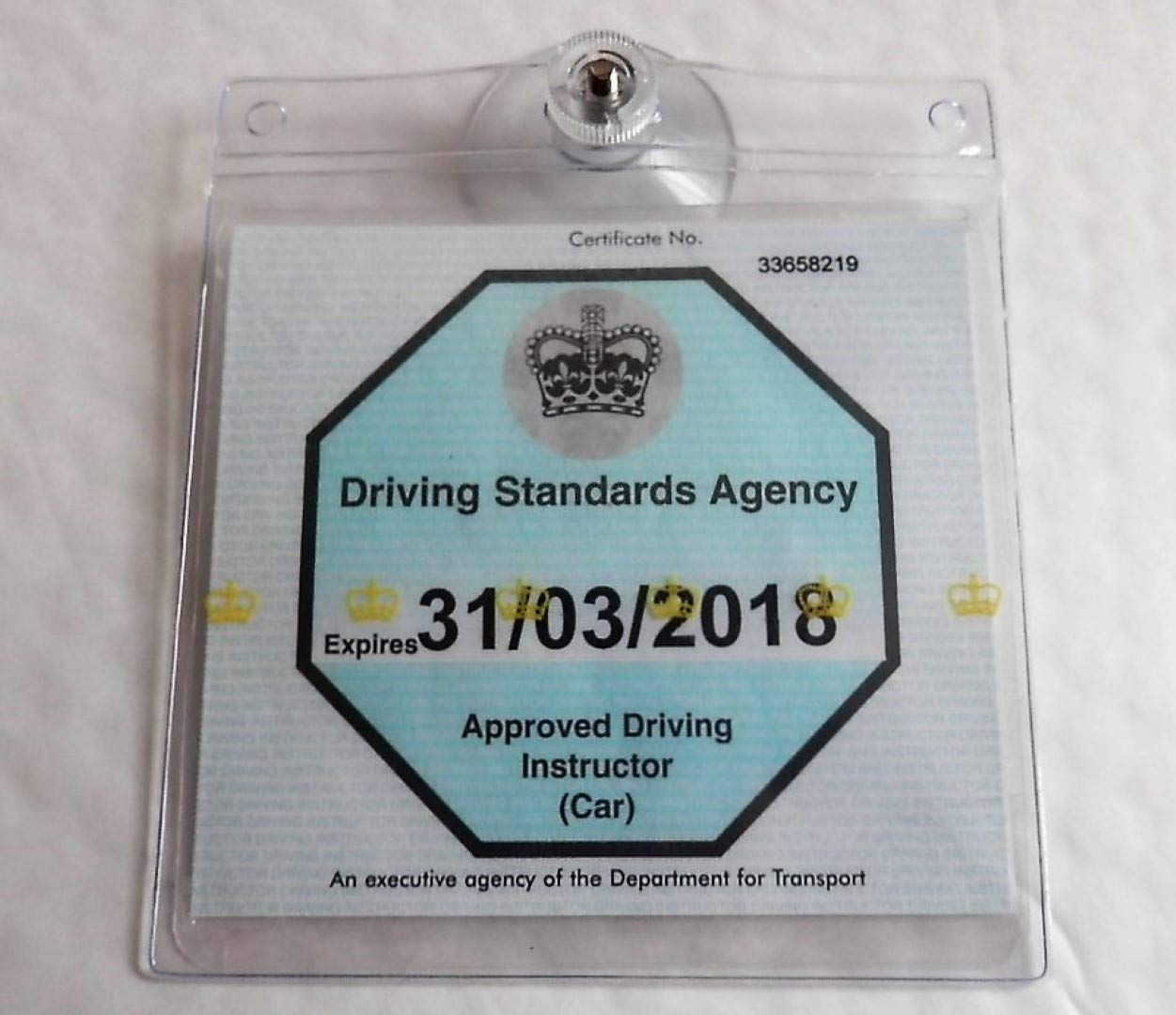 BITS4REASONSBITS4REASONS ADI Badge Holder, Wallet and Protector with 1 WINDSCREEN Suction Cup