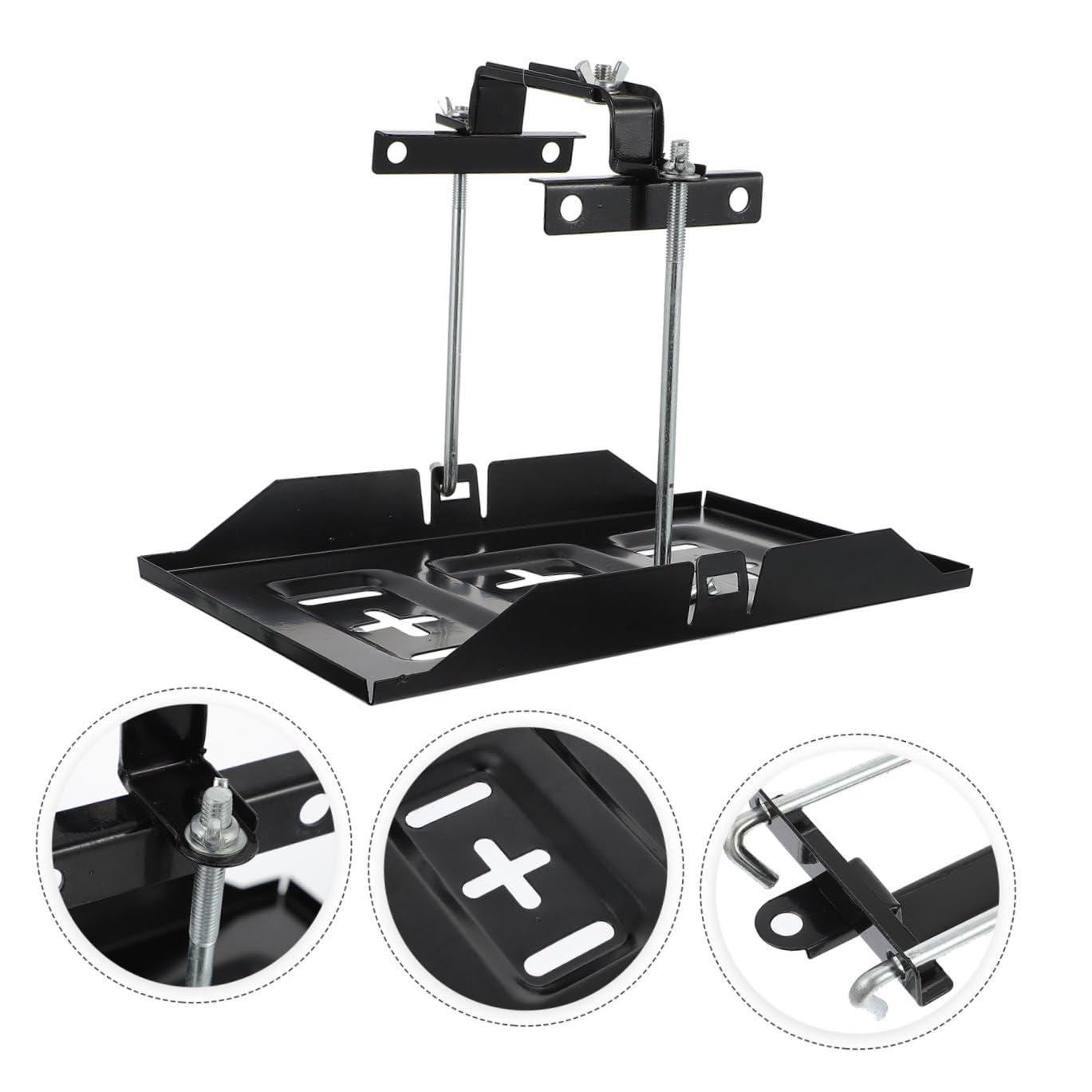 SOIMISS Support de Batterie Automobile pour Rangement Batterie de Voiture Fixation Voiture Sécurisée et Stable