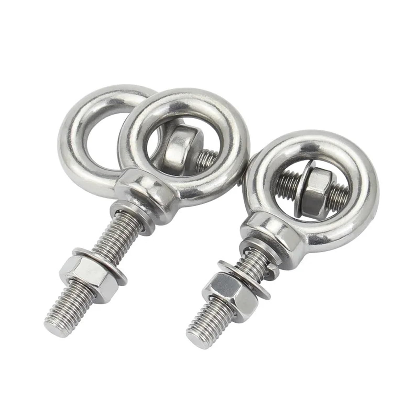 Set di golfari ad anello con rondelle e dadi | M3 M4 M5 M6 M8 Acciaio inossidabile 304(4sets,M6x60mm)