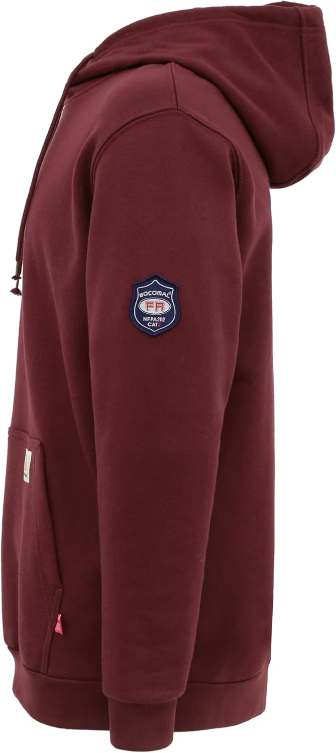 BOCOMAL FR Hoodies Pullover 10.5oz Cotton Fleece Flame Resistant Hooded Sweatshirts - Image 3
