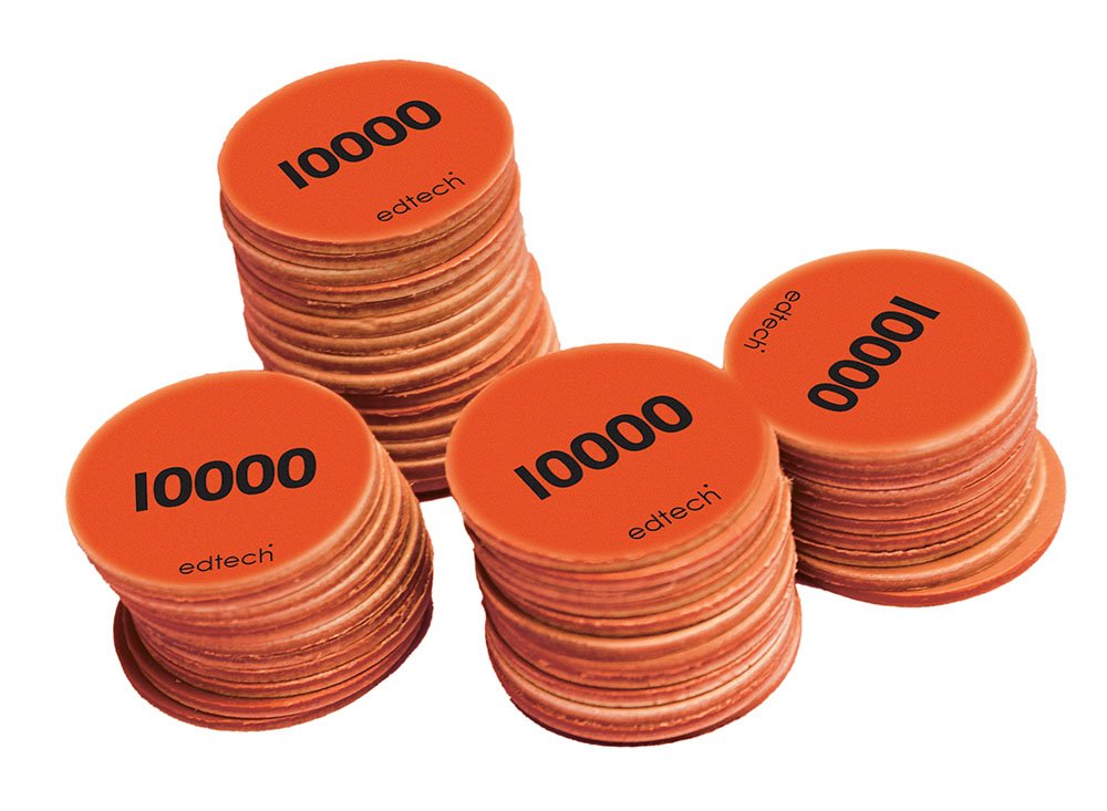 Inspirational Classrooms3143428 "Place Value Tens of Thousands Counters Educational Toy (Pack of 100)