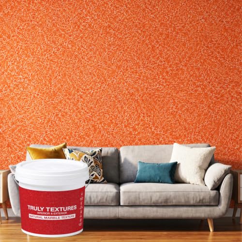 Image of Marble Texture Paint, 3D Designer Stone and Granite Luxury Finish, Washable Water Resistant Acrylic Emulsion, Interior Exterior Ready to use (Amber Royale)