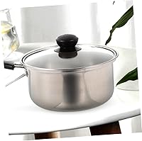 Vista 8 de 1 juego de olla de leche de acero inoxidable con mango largo antiadherente cacerola de cocción para calentamiento rápido para sopa de leche y pasta