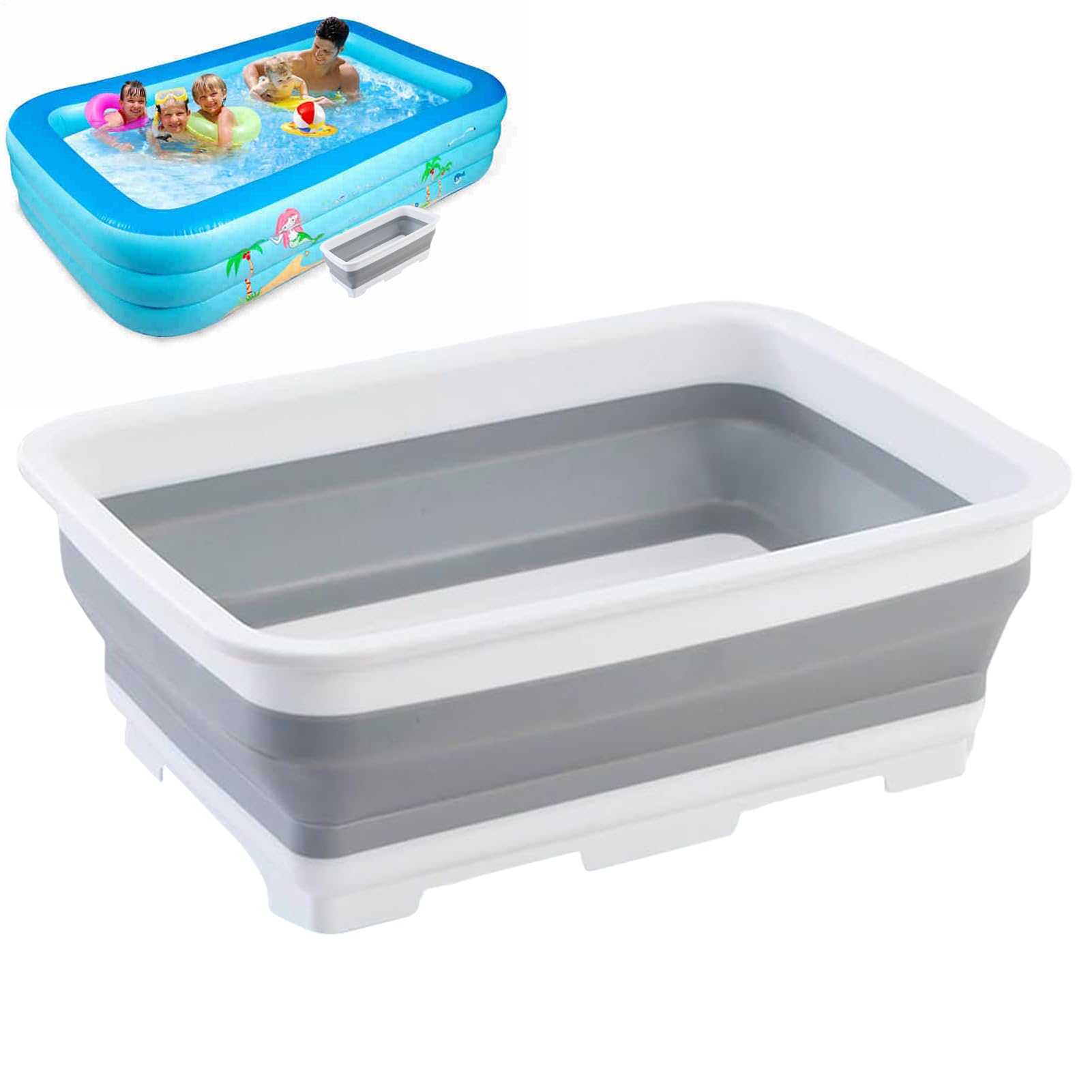 Accessoires de piscine et spa avec ce seau de bain de pieds pliable