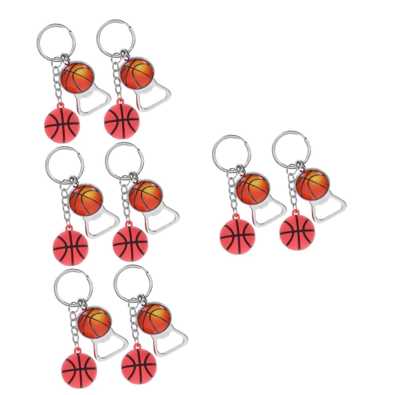 Ouvre-bouteille de sport basket 4 ensembles avec porte-clés orange et étagère Ciieeo