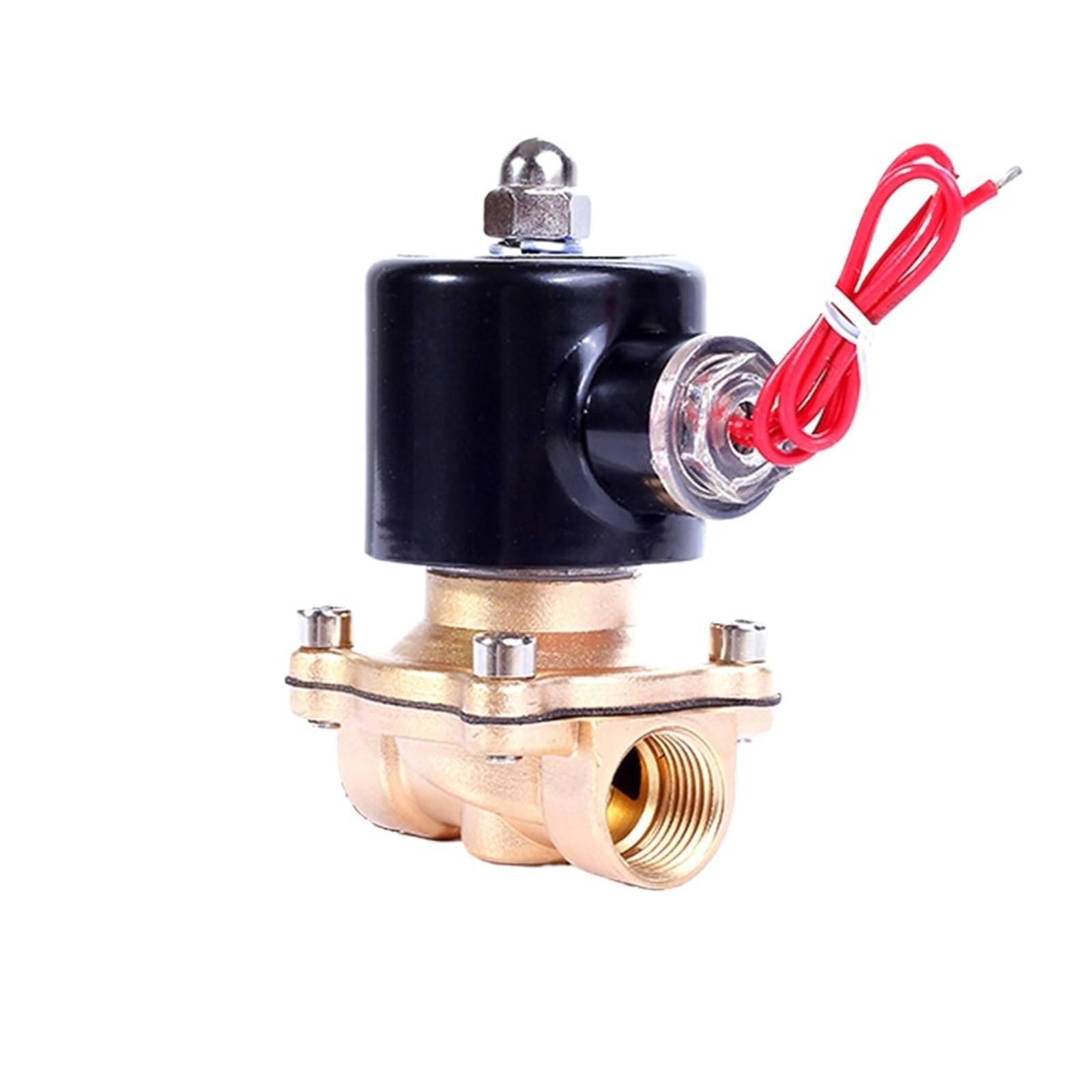 Válvulas de Agua eléctricas 12v 24v 1 Pulgada 1-1/4 Pulgadas Normalmente Cerradas for riego de Jardines(BSP-120VAC,1 Inch)