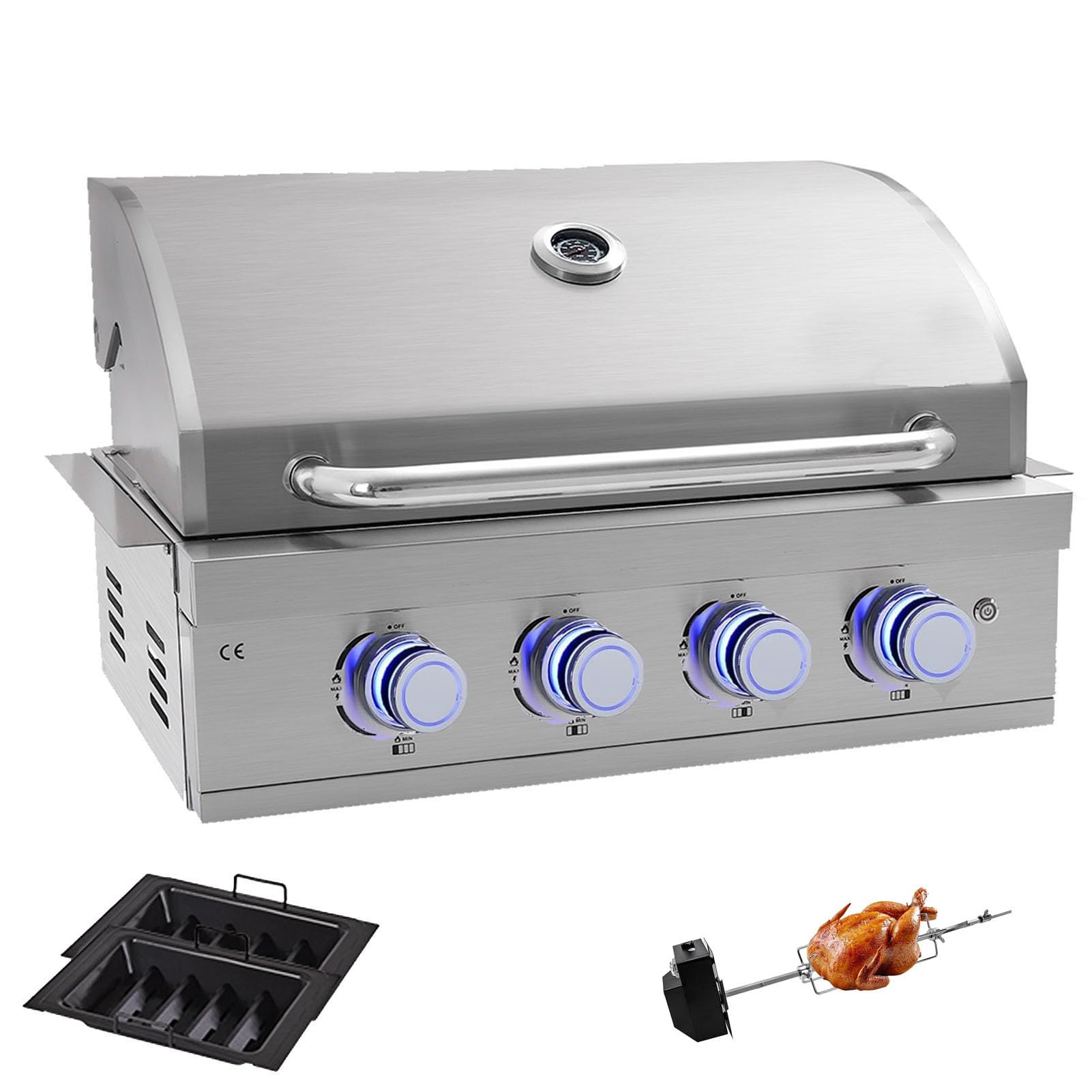 FDSAG 28-Inch Built-In Gas Grill Rear Burner