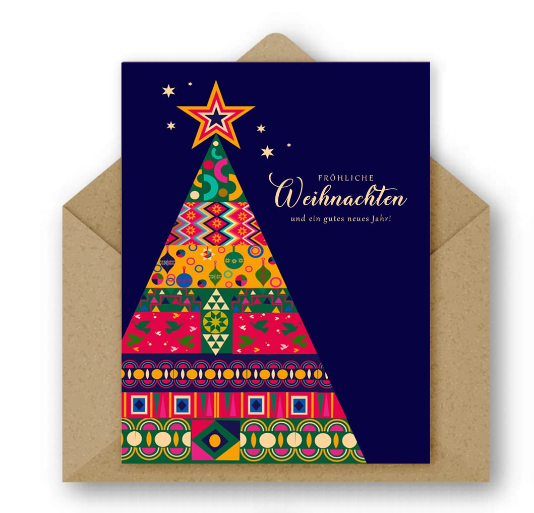 Postkarten Weihnachten The Lazy Panda Card Company 48 X Recycelte  Weihnachtskarten Mit Modernem Skandinavischem Design Christmas Cards English, image size:1059x1017