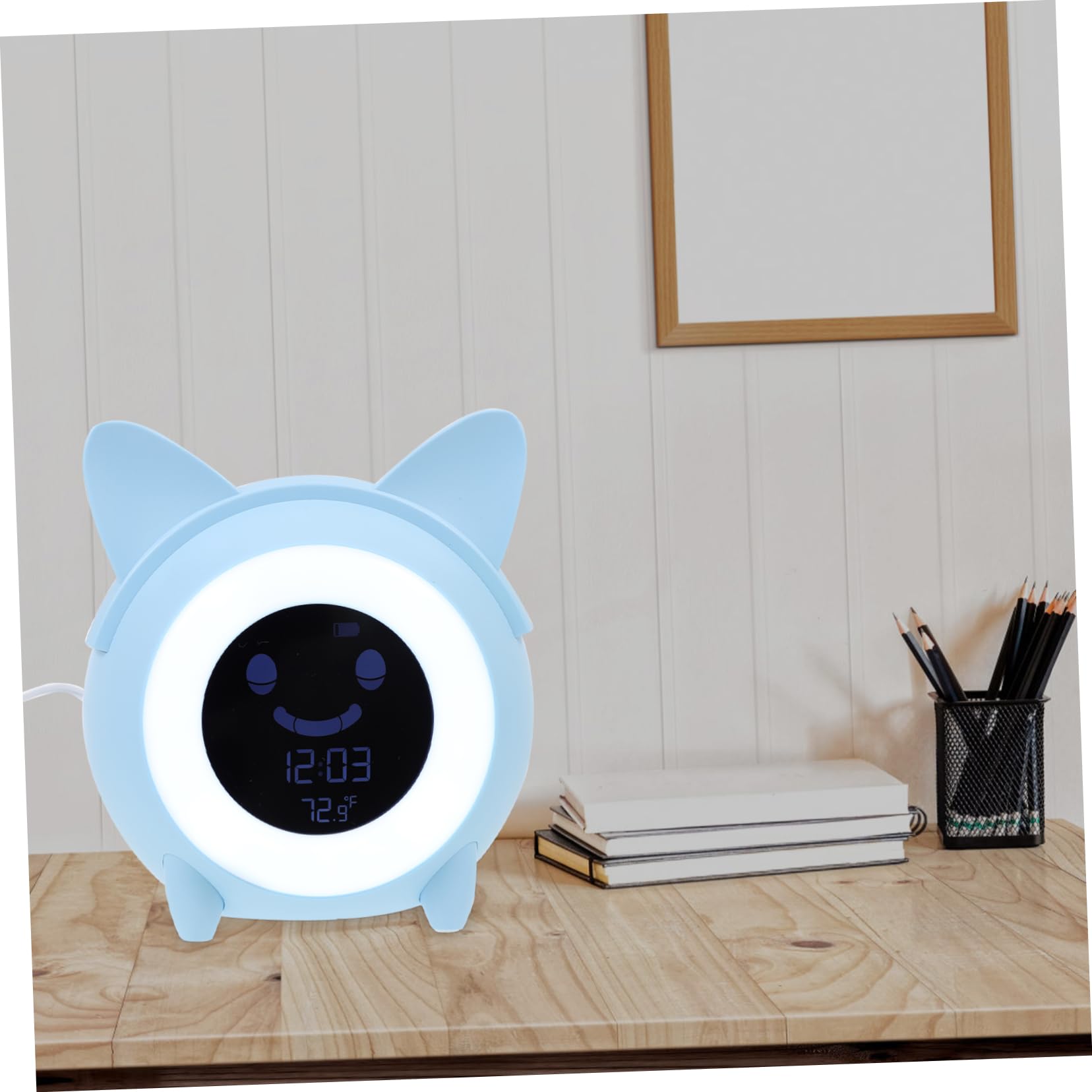 Cabilock Reloj Despertador Digital 1 Juego Niños Plástico Azul