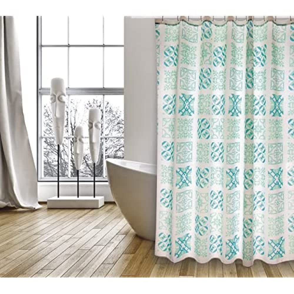 Rideau de douche 180x200cm turquoise Sintra MSV pour une ambiance spa relaxante