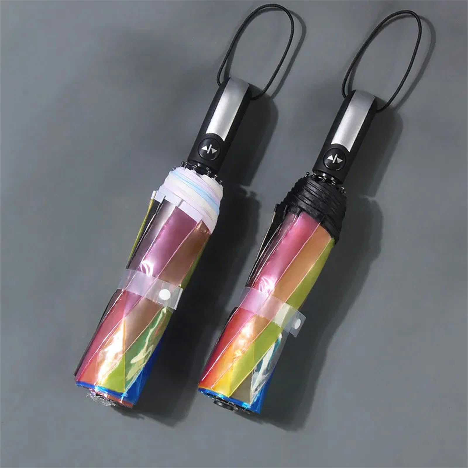 MdybF Ombrello Ombrello Trasparente A 3 Stadi Pieghevole Automatico E Manuale Selezionabile Ombrello-Cuore A-8K