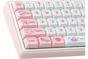 Hyekit PBT Keycaps: Pink Rabbit Bliss for Mechanical Keyboards