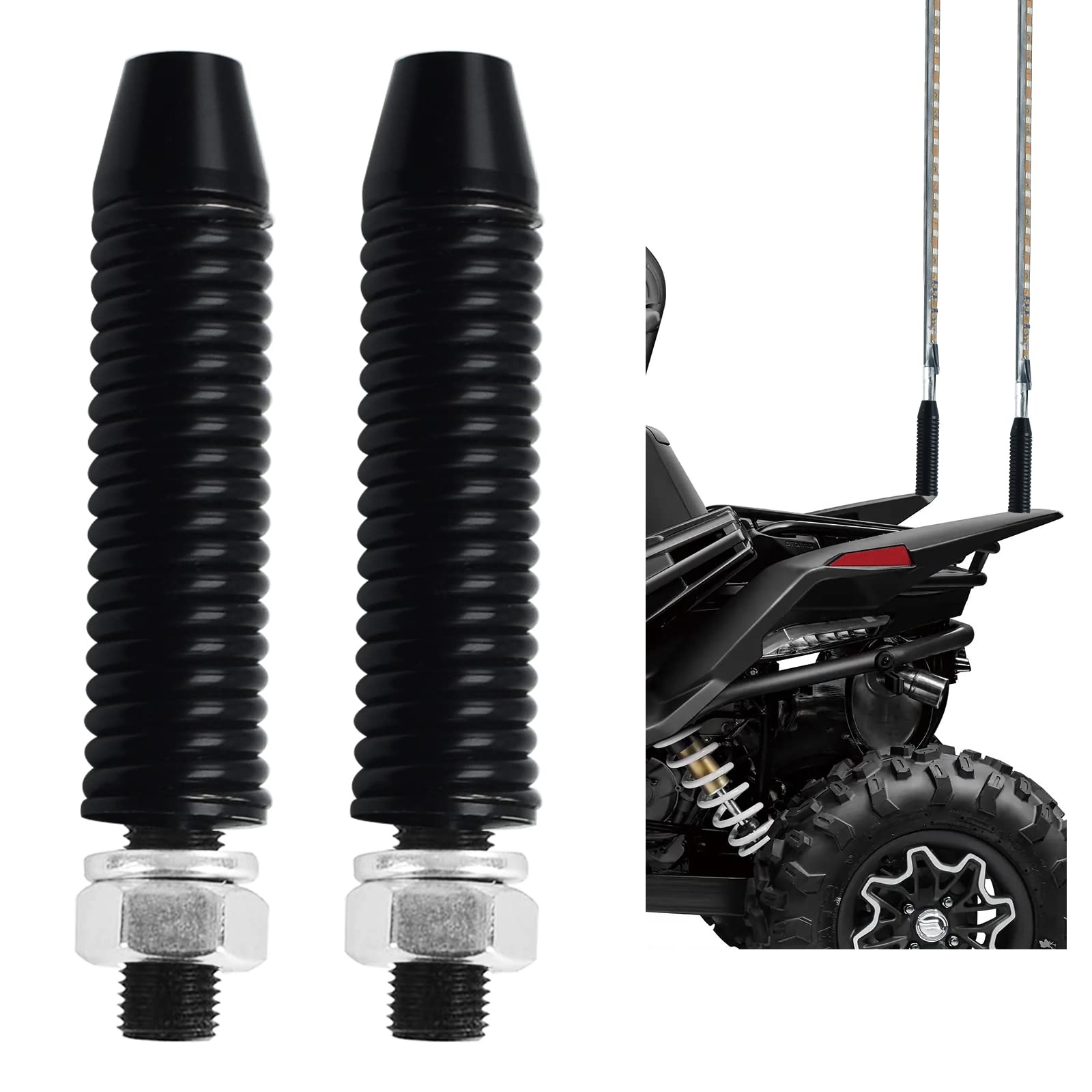 YEORO 2pcs Whip Light Mounting Bracket,Bendable 100 ° Fit for 0.23'' Round Whip Light/ 0.3-0.47 inch Mounting Hole.