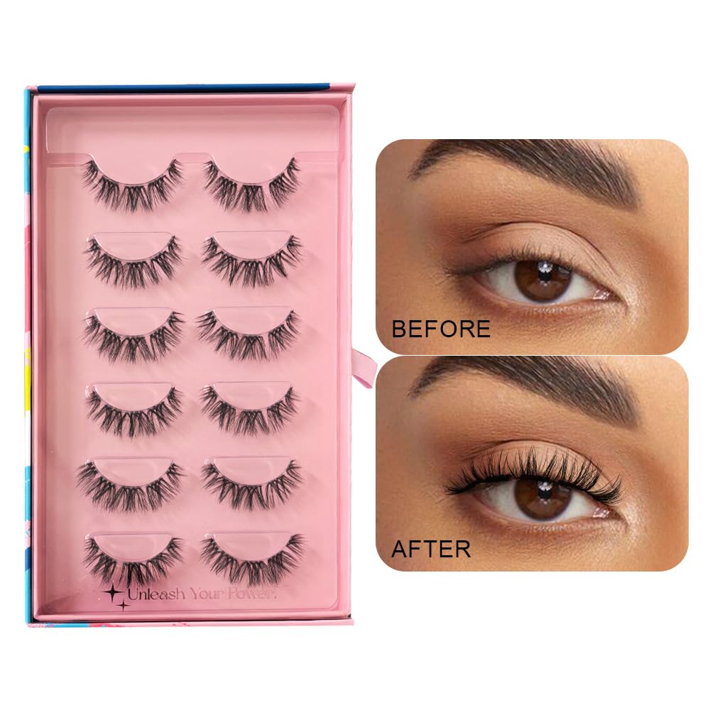 SY SHUYING 6 - Pair False Lashes Set - Multi - Eye Shape Fit, Voluminous & Natural, Reusable, DT25Temptress - Image 2