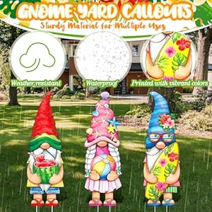 Umigy 3 Pcs Summer Yard Sign 32 x 10 Inch Outdoor Summer Yard Decor with Stakes Watermelon Beach Ball Surfboard Gnome Lawn Sign Outside Outdoor Decor for Home Pathway Walkway Umigy 3 Pcs Summer Yard Sign 32 x 10 Inch Outdoor Summer Yard Decor with Stakes Watermelon Beach Ball Surfboard Gnome Lawn Sign Outside Outdoor Decor for Home Pathway Walkway