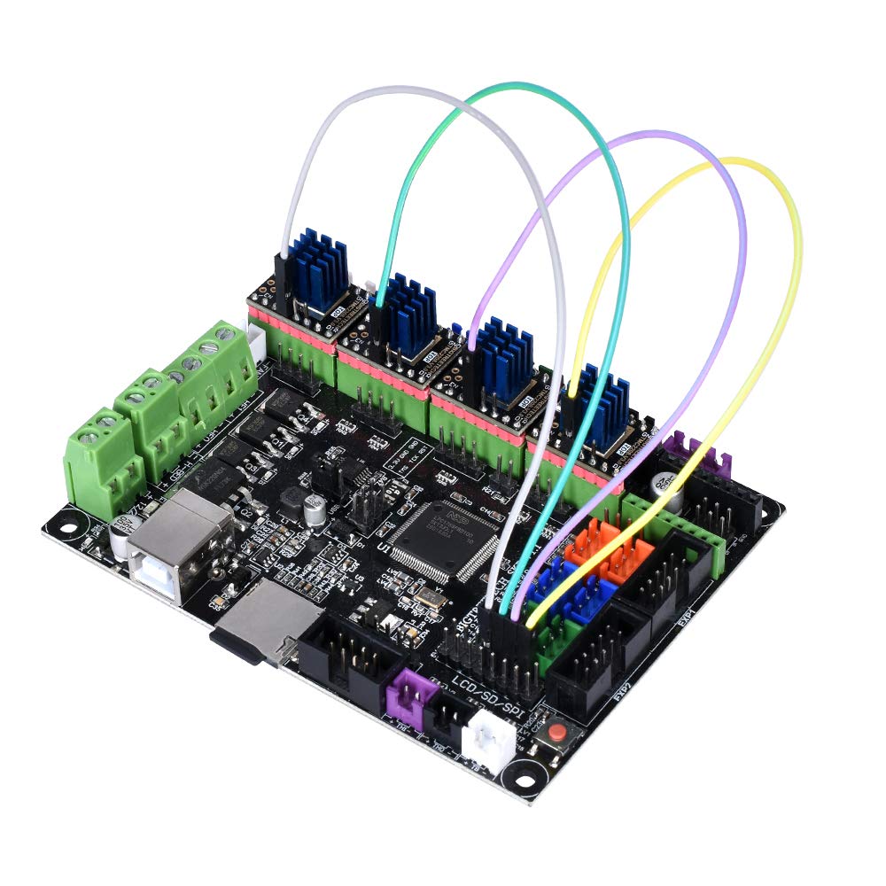 PalliPartners TMC2208 V3.0 Stepper amortyzator ze sterownikiem radiatora, 4-kanałowy sterownik silnika do drukarki 3D (TMC2208-V3.0-UART)