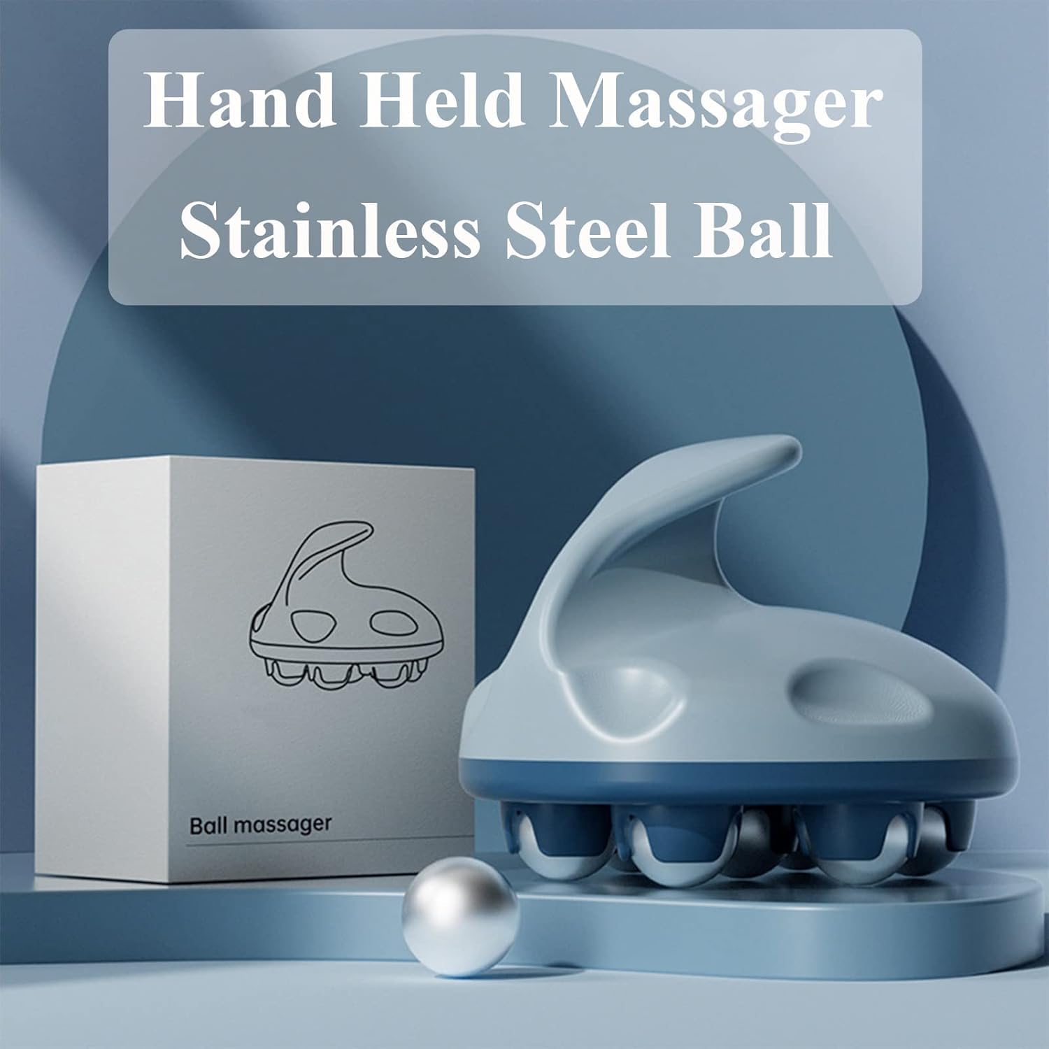 Hopwaise hand roller for cellulite decoration, lymph drainage for thighs, stomach, butt, massage gloves with 7 360-degree metal roller for hands with portable design (1, blue set). Hopwaise hand roller for cellulite decoration, lymph drainage for thighs, stomach, butt, massage gloves with 7 360-degree metal roller for hands with portable design (1, blue set).