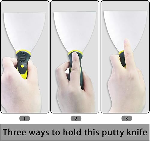 Miniatura 2 de Juego de cuchillos de masilla, 4 cuchillos de masilla (2, 3, 4, 6 pulgadas), raspadores de metal, raspadores de masilla para paneles de yeso,