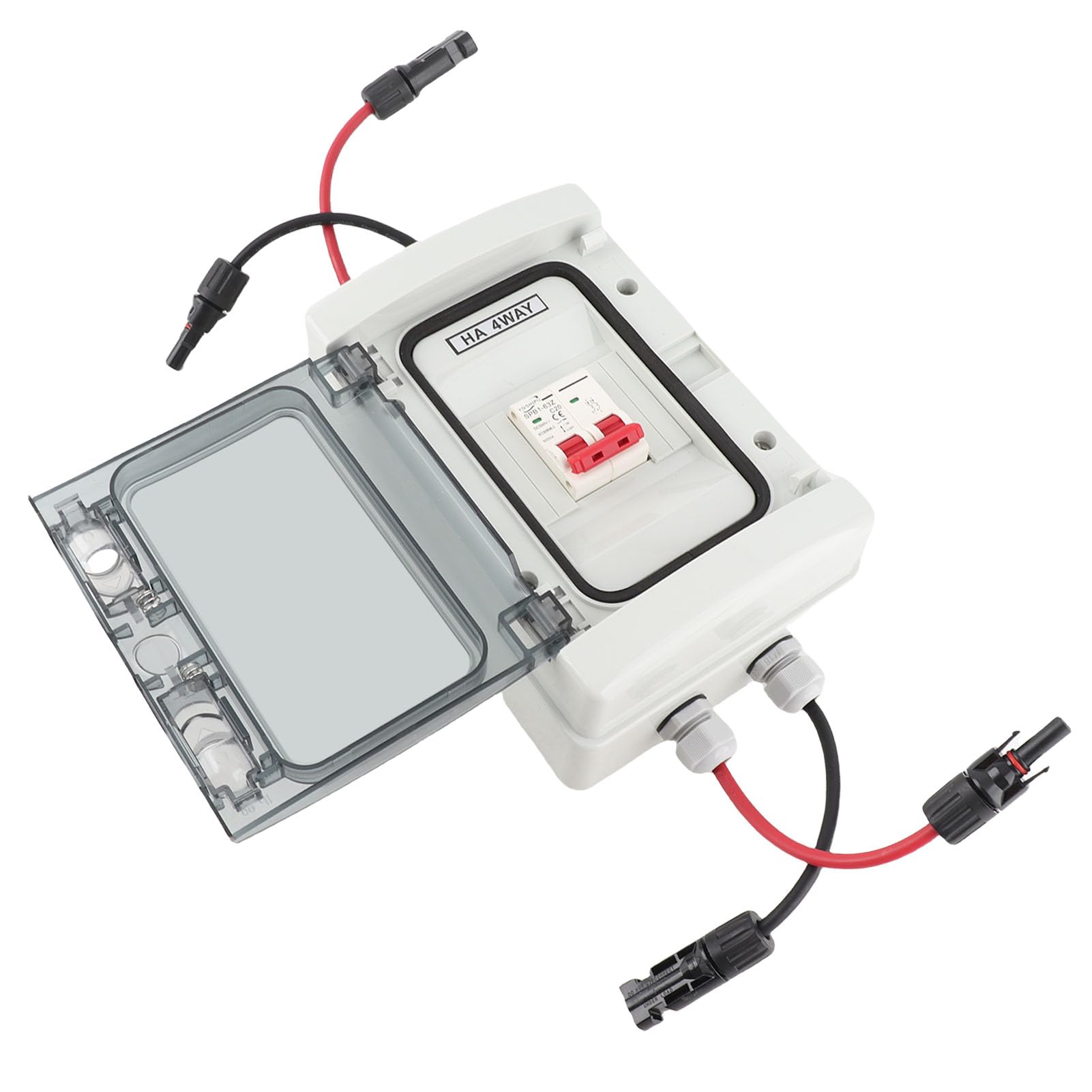 Protezione da sovraccarico con interruttore automatico CC, sezionatore solare fotovoltaico con scatola di prova IP65, interruttore automatico miniaturizzato da 500 V per sistemi (20A)