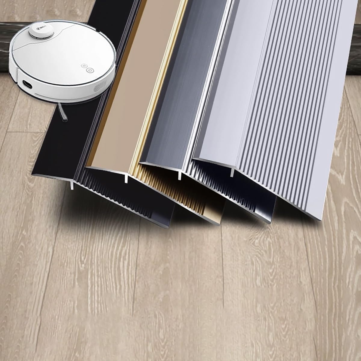 Metalowa listwa przejściowa do podłogi 90 cm - 48 cali do drewna, aluminiowa rampa do różnicy wysokości 1-4,5 cm, długość 100 cm