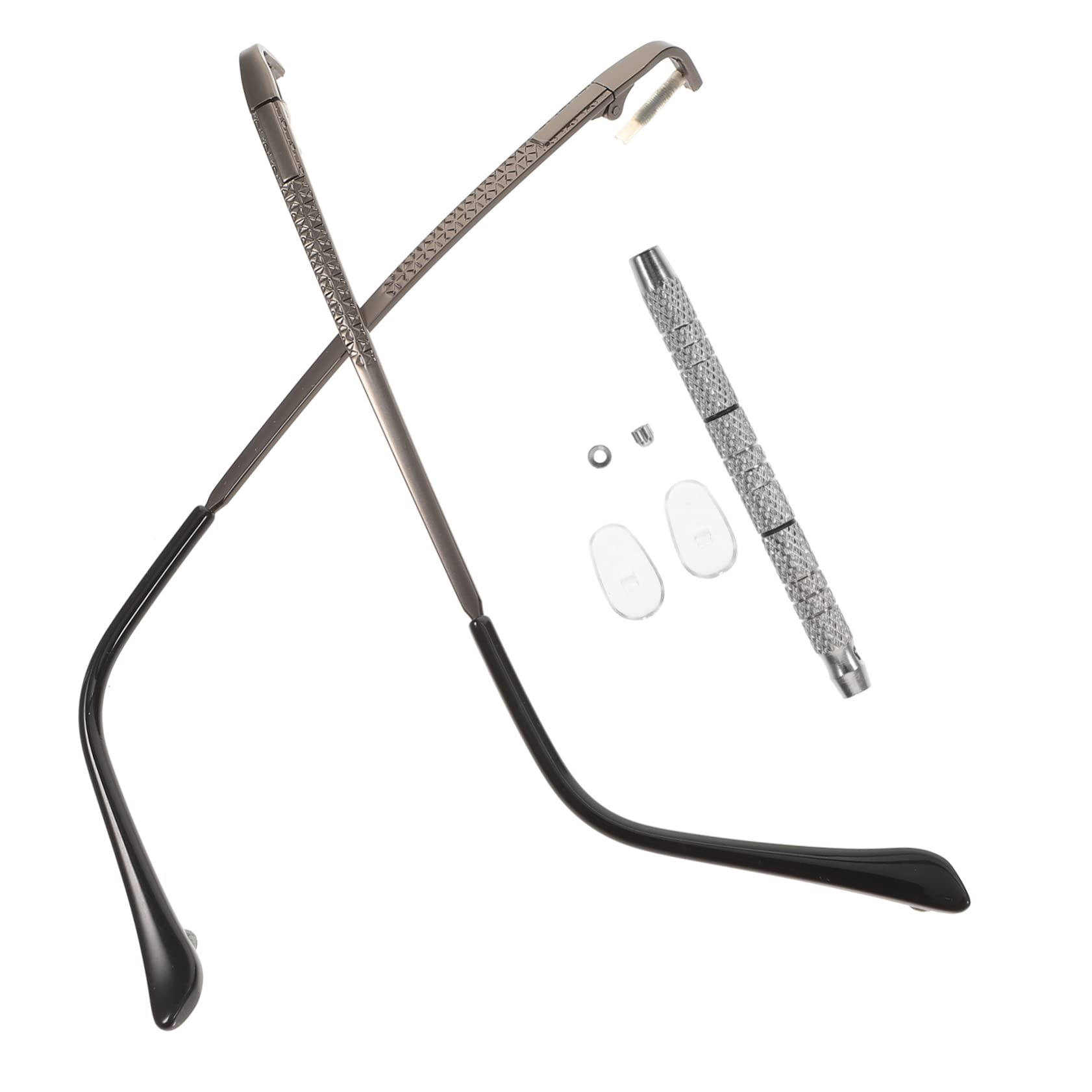 Healeved 3juegos Kit De Reparación De Gafas Brazos De Reemplazo y Almohadillas Nasales Incluye Destornillador Tornillos y Arandelas Para Gafas De Sol y Anteojos