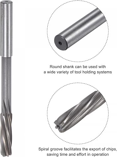 Miniatura 8 de uxcell Escariadores de chucking, 0.315 in H7 4241 de alta velocidad de acero espiral flautas torno máquina escariador fresado cortador